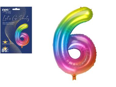Zdjęcie: Balon foliowy LGP 102/86 cm Jelly Cyfra 6 DECOR