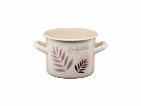 Garnek emaliowany z kalką Flores 14 cm/1,5 L wzór 3 GALICJA
