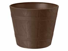 Doniczka drewnopodobna 30 cm brąz GARDEN LIFE