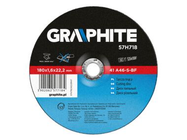 Zdjęcie: Tarcza tnąca do metalu 180 x 1.6 x 22.2 mm, 41 A46-S-BF GRAPHITE
