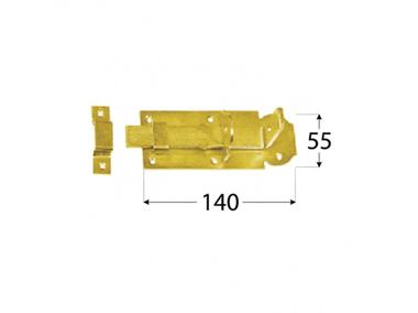 Zdjęcie: Zasuwka zamykana z ryglem prostym 14x,5,5 cm WZP140 DMX