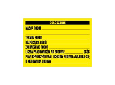 Zdjęcie: Oznaczenie "Tablica informacyjna" 49,5x65 cm METRO