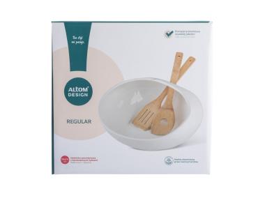 Zdjęcie: Salaterka Regular 30,5x30,5x14,5 cm z bambusowymi łyżkami ALTOM DESIGN
