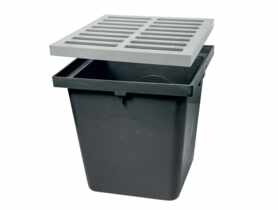Studzienka z kratką PVC A 15, 296x296x300 mm czarna ZMM MAXPOL