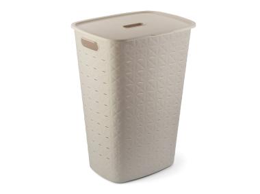 Zdjęcie: Kosz na pranie Softex 56 L kremowy CURVER