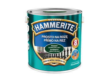 Zdjęcie: Farba do metalu 2,5 L ciemnozielony półmat HAMMERITE