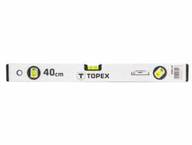 Poziomnica aluminiowa anodowana 40 cm, 3 libelle TOPEX