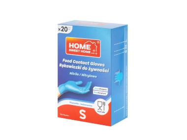 Zdjęcie: Rękawice nitrylowe Food Contact 20 sztuk, rozmiar S HOME SWEET HOME