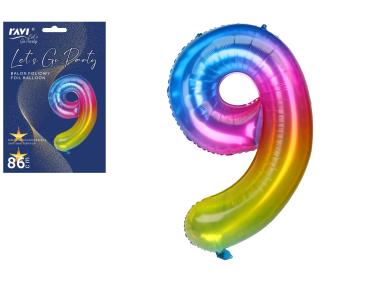 Zdjęcie: Balon foliowy LGP 102/86 cm Jelly Cyfra 9 DECOR