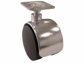 Kółka meblowe plastikowe podwójne przykręcane 38x38 mm, 50 mm, 40 kg HSI