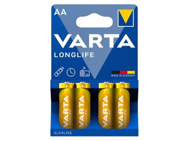 Zdjęcie: Baterie alkaliczne Longlife LR6/AA 4 sztuki VARTA