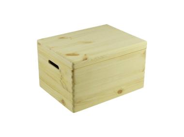 Zdjęcie: Skrzynka sosnowa z wiekiem 39,5 x 29,5 x 23 cm METRO