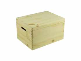 Skrzynka sosnowa z wiekiem 39,5 x 29,5 x 23 cm METRO