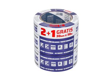 Zdjęcie: Zestaw taśm malarskich 3 szt. MT-PG 2x48 mm - 50 m + 1x30 mm - 50 m BLUEDOLPHIN