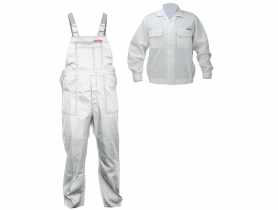 Ubranie komplet bluza + ogrodniczki M 170/92-96 białe LAHTI PRO