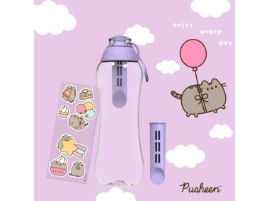 Zdjęcie: Butelka Soft 0,5 L z dwoma wkładami filtrującymi i naklejką Pusheen DAFI
