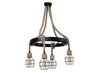 Zdjęcie: Lampa Rope Alegra 4xE27 pająk lina konopna IL MIO