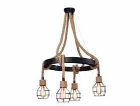 Lampa Rope Alegra 4xE27 pająk lina konopna IL MIO