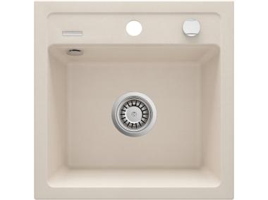 Zdjęcie: Zlewozmywak Zorba beż granit 1K B/O 440x440x184 3,5", space saver DEANTE