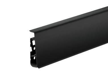 Zdjęcie: Listwa przypodłogowa PVC Hi Line Prestige 2,2x7,5 cm 2,50 m Czarny RAL 9005 Mat CEZAR