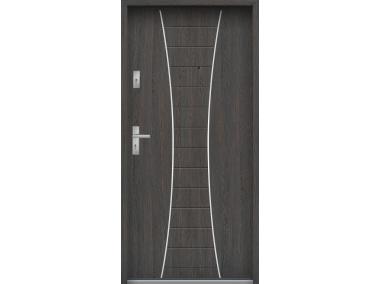 Zdjęcie: Drzwi wejściowe do mieszkań Bastion R-63 Wenge deska 90 cm prawe OSPŁ KR CENTER