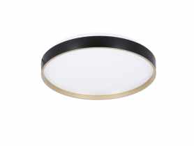 Lampa sufitowa Florida plafon czarno złoty 18 W Led 33 cm klosz biały CANDELLUX