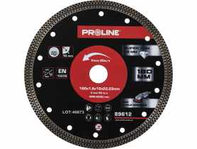 Tarcza diamentowa do cięcia, cienka, 180x1,8x10x22.23 PROLINE
