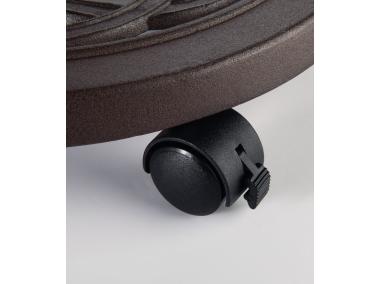 Zdjęcie: Podstawka drewniana na kółkach pod doniczkę Flora Roll Fonte, fi30 cm, aluminium NORTENE