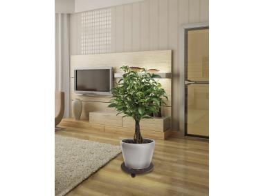 Zdjęcie: Podstawka drewniana na kółkach pod doniczkę Flora Roll Fonte, fi30 cm, aluminium NORTENE