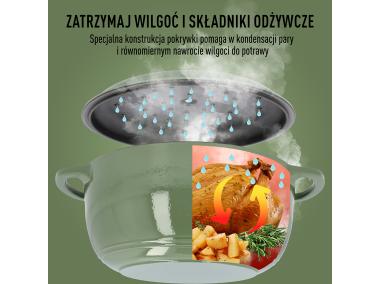 Zdjęcie: Garnek żeliwny emaliowany szałwiowy 5,8 L BROWIN