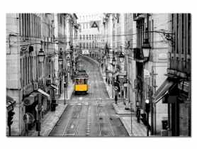 Obraz Glasspik Traffic 80x120 cm Ex913 Yellow Tram STYLER