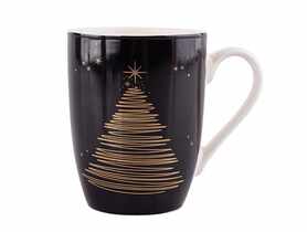 Kubke baryłka Golden Christmas 300 ml czarny ALTOMDESIGN