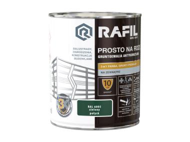 Zdjęcie: Gruntoemalia prosto na rdzę połysk RAL6005 0,75L RAFIL