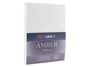Zdjęcie: Prześcieradło Amber biały 180-200x200+30 cm DECOKING
