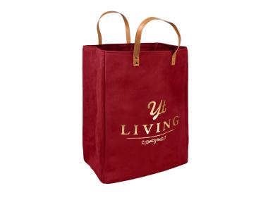 Zdjęcie: Torba na pranie z uchwytami 40x26x52 cm czerwona TIN TOURS