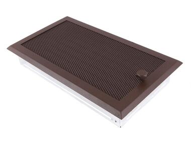 Zdjęcie: Kratka kominkowa wentylacyjna 16x32 cm z żaluzją brąz brokatowy PARKANEX