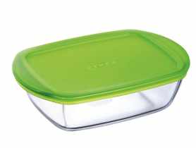 Naczynie Cook 28x28x8 cm - 2,7 L prostokątne z pokrywką PYREX