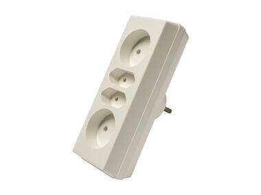 Zdjęcie: Rozgałęźnik elektryczny, 2x10A, 2x10A, biały  R-472 DPM SOLID