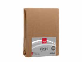 Prześcieradło Jersey z gumką 160x200 cm beżowe MISS LUCY