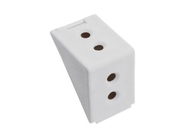 Zdjęcie: Złącze kątowe podwójne białe 12 sztuk METRO