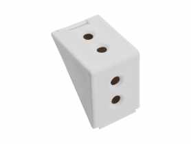 Złącze kątowe podwójne białe 12 sztuk METRO