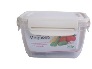 Zdjęcie: Pojemnik na żywność prostokątny 0,55 L beżowy MAGNOLIA