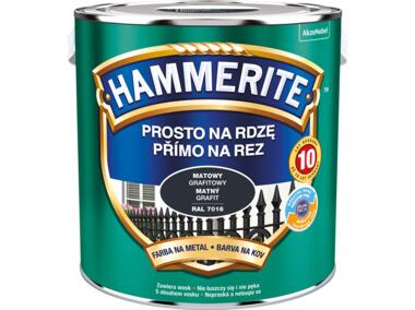 Zdjęcie: Farba na rdzę matowy grafitowy 2,5 L HAMMERITE