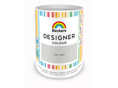 Zdjęcie: Farba lateksowa Designer Colour Light Grey 5 L BECKERS