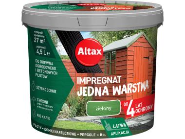 Zdjęcie: Impregnat Jedna warstwa 4 lata, zielony 4,5 L ALTAX