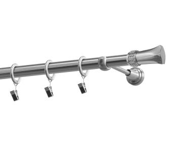 Zdjęcie: Karnisz pojedynczy 19 mm Diament nikiel 240 cm GARDINIA