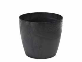 Donica Magnolia 180 recycled, czarny beton LAMELA