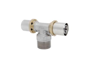 Zdjęcie: Kształtka zaprasowywana trójnik wkrętny 16x1/2" gz DURO SYSTEM