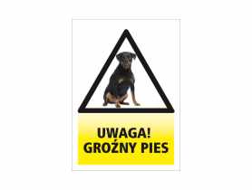 Oznaczenie "Uwaga groźny pies" 14,8x21 cm METRO