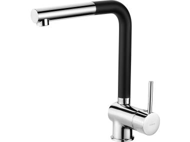 Zdjęcie: Bateria kuchenna z wyciąganą wylewką Aster czarny,mosiądz DEANTE